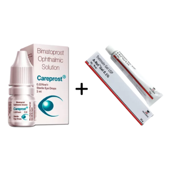 Careprost Combo Pack with A Ret Gel .1%
